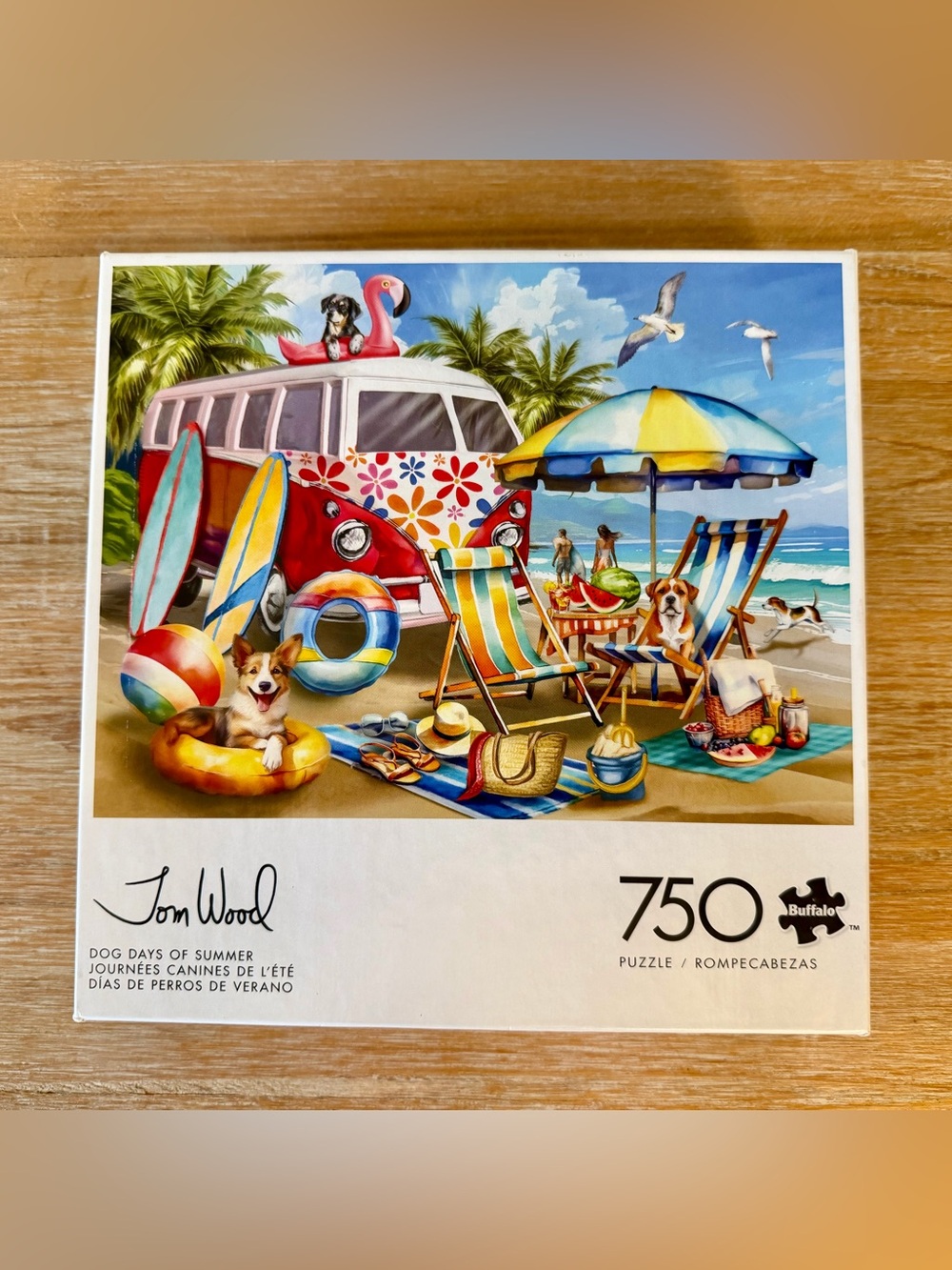 Buffalo Games Tom Wood 'Dog Days of Summer' Beach Puzzle - Multicolor